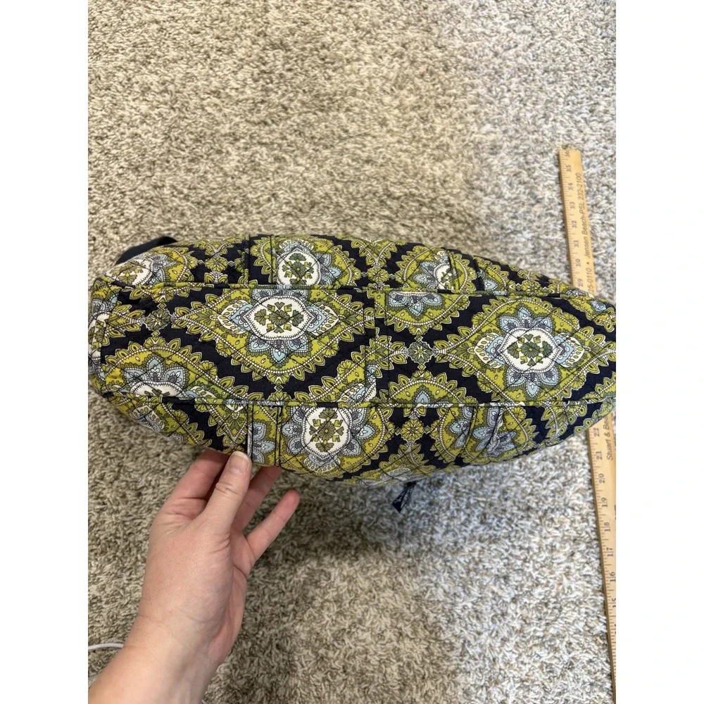 Vera Bradley Cambridge Laptop Carrier Messenger Bag Removable Strap Blue Green